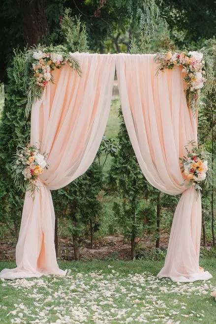 Chiffon (Sheer) Backdrop in Peach