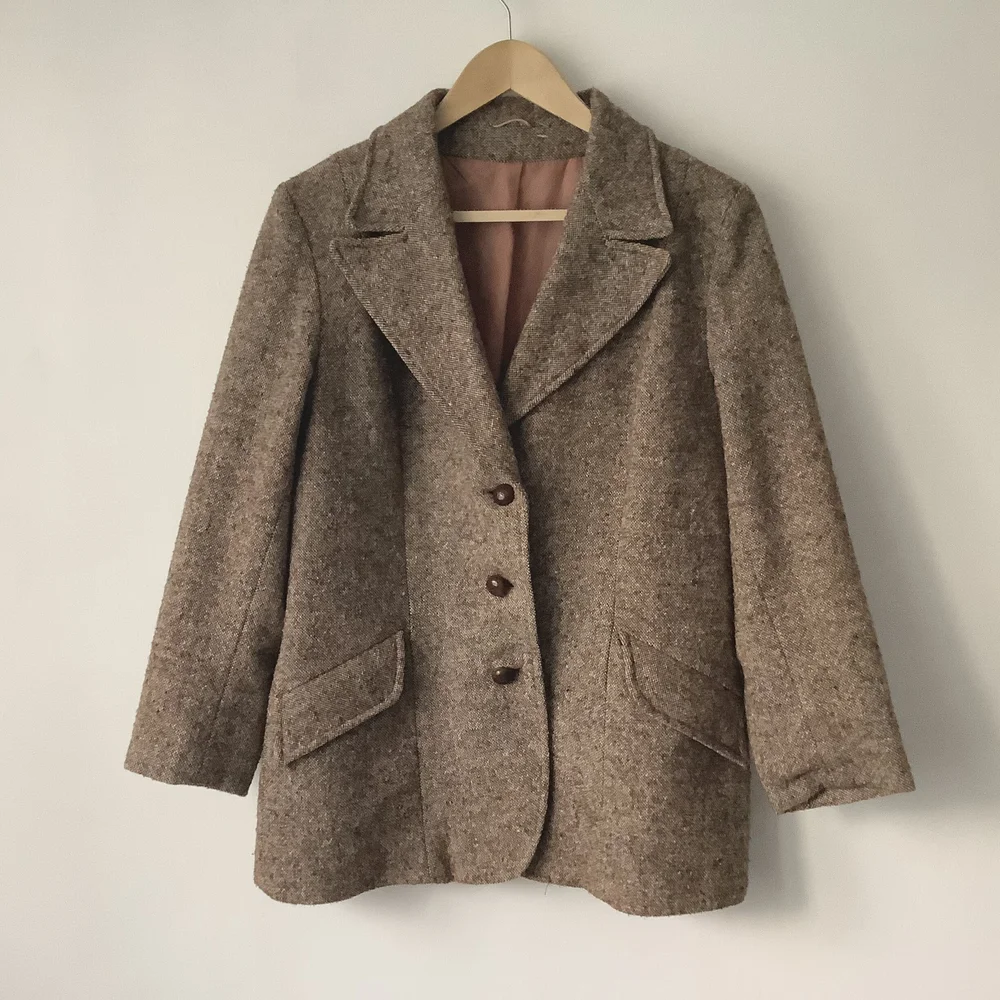 ジャケット・アウター 70s tweed Tailored jacket Vintage remake 70s tweed Tailored jacket Vintage remake
