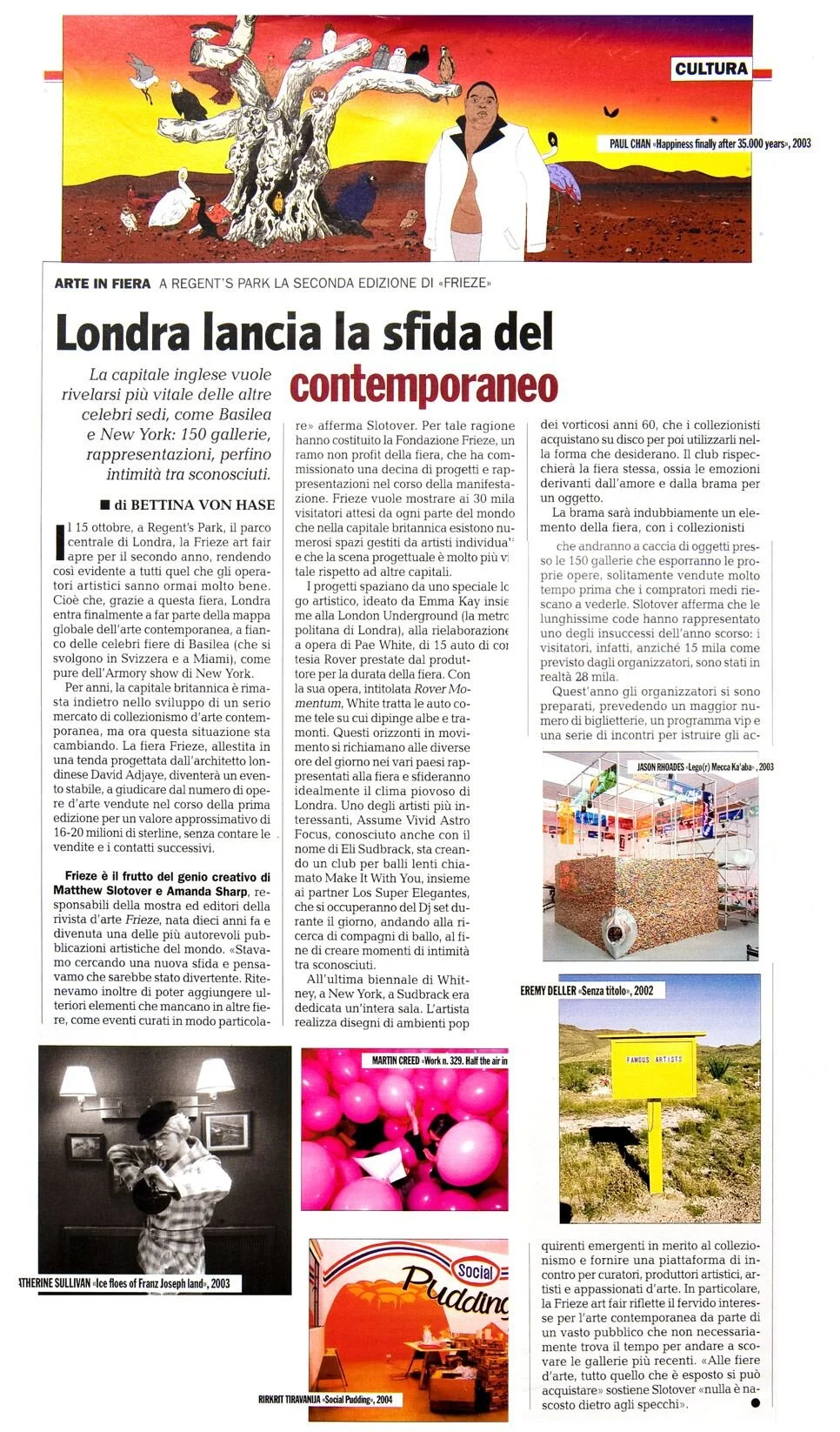 Londra lancia la sfida del contemporaneo, Panorama