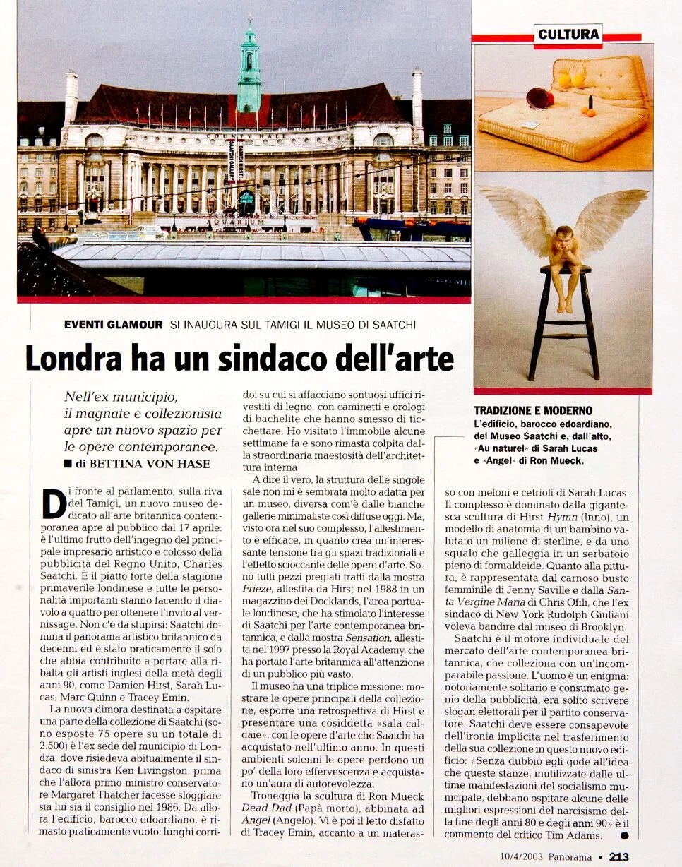 Londra ha un sindaco dell’arte, Panorama