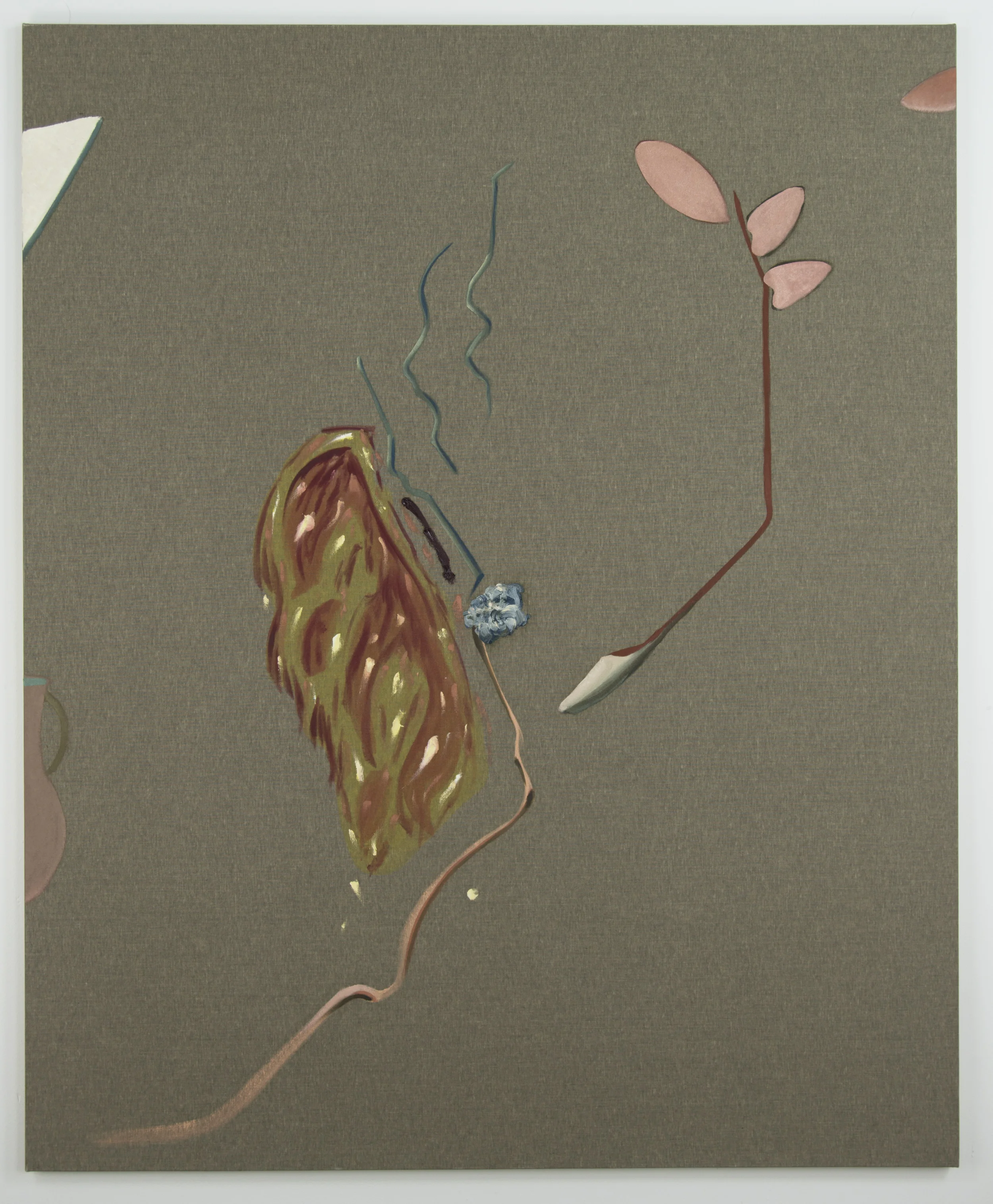 Gift, 2016, oil on reversed black primed canvas, 150 x 125 cm