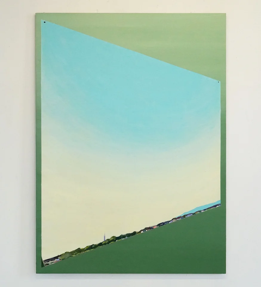 Nearest Town. Acrylic on linen, 125cmx175cm. 2018