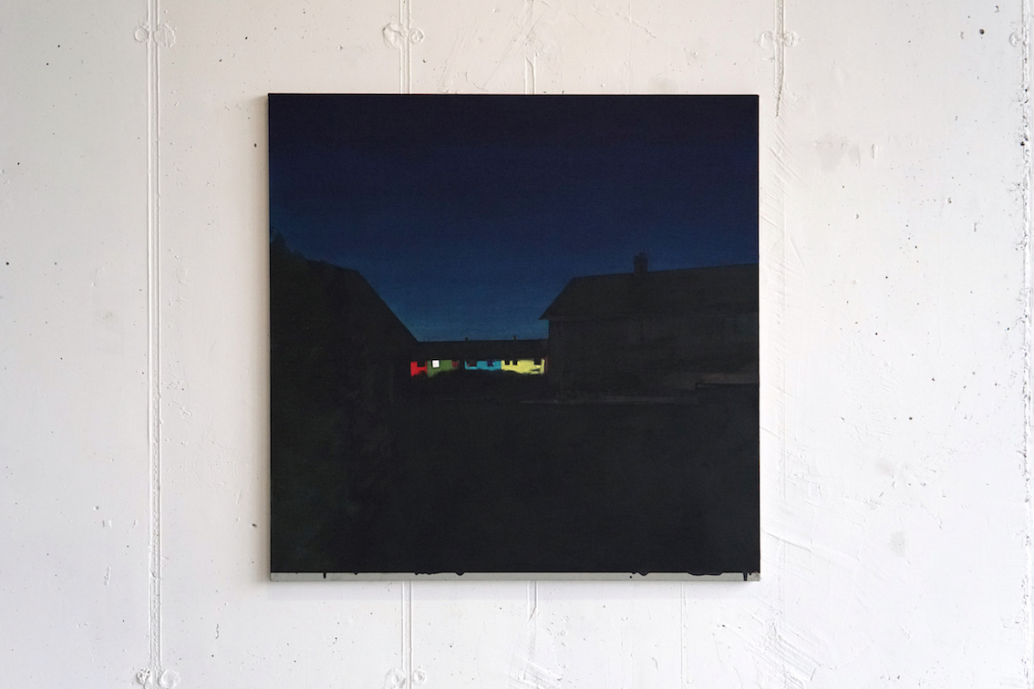  Night Painter. Acrylic on linen, 116x116cm. 2018.