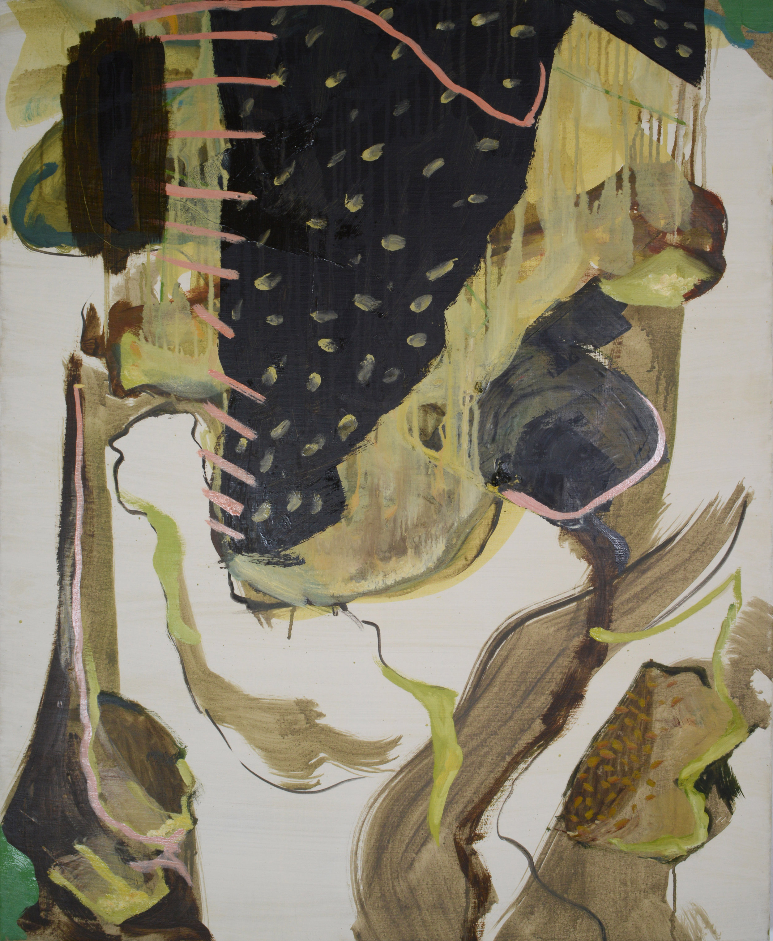 Stitch, 2013, Oil on half oil ground, 90 x 75 cm