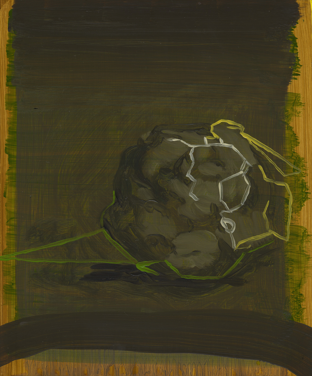 Rock, 2010, Oil on cotton, 30 x 25 cm