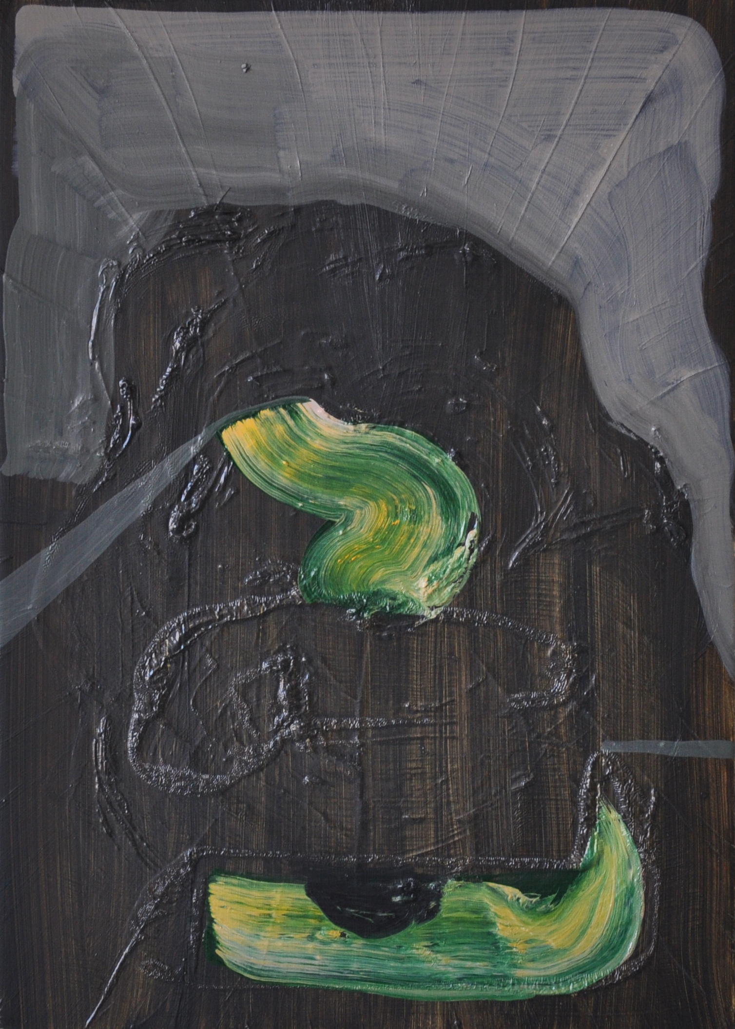 Black Smoker, 2011, Oil on cotton, 35 x 25 cm