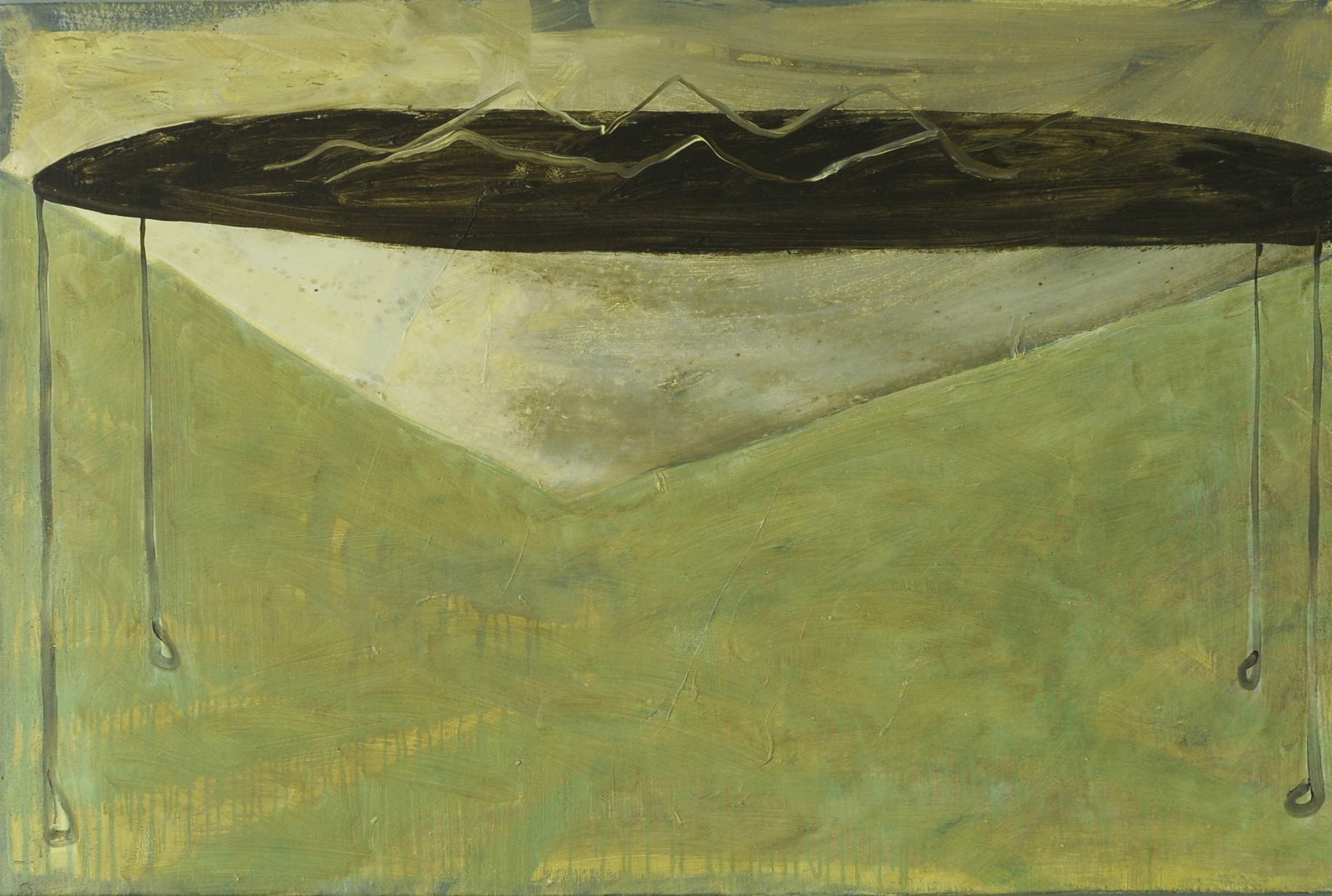 Wave, 2011, Oil on half oil ground, 80 x 120 cm