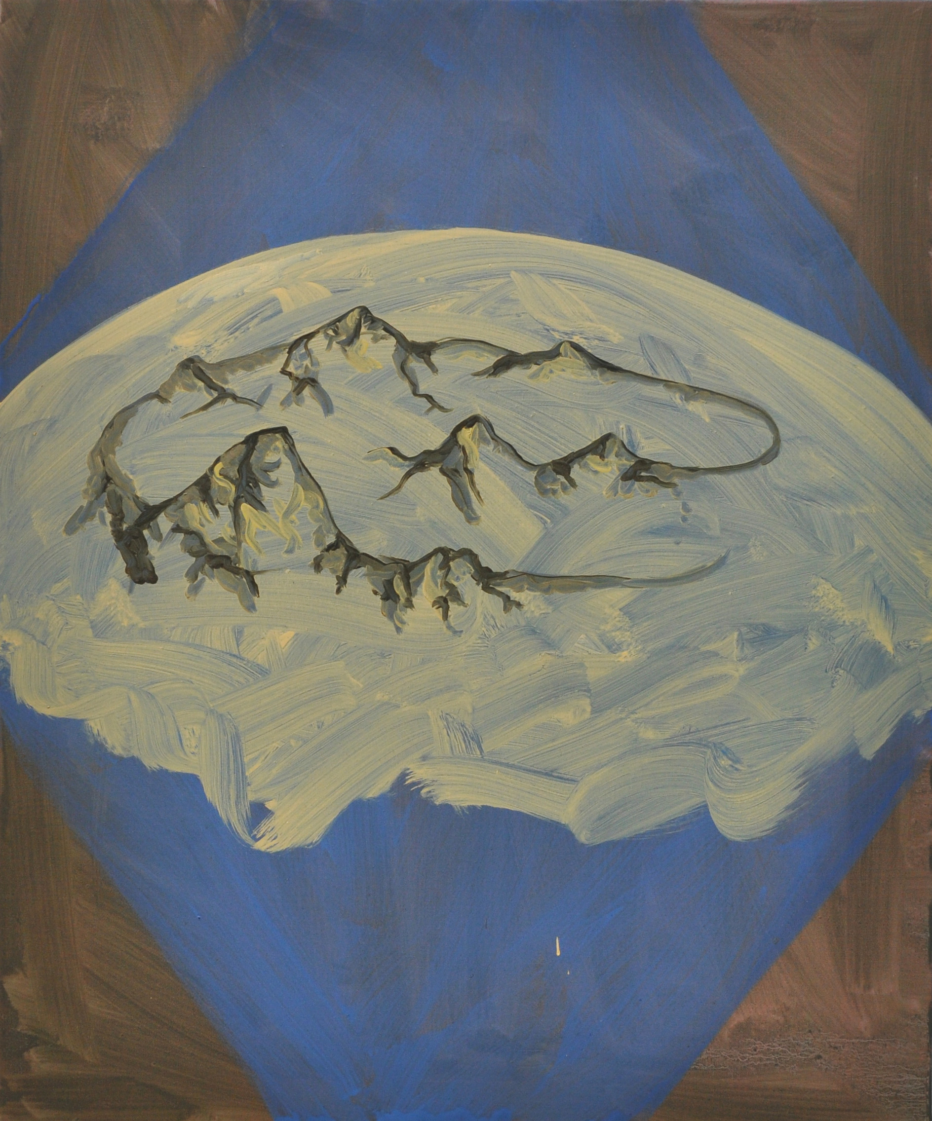 Cyclical Mountains, 2011, Oil on cotton, 60 x 50 cm