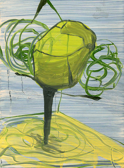Abode, 2010, Oil on cotton, 24 x 18 cm