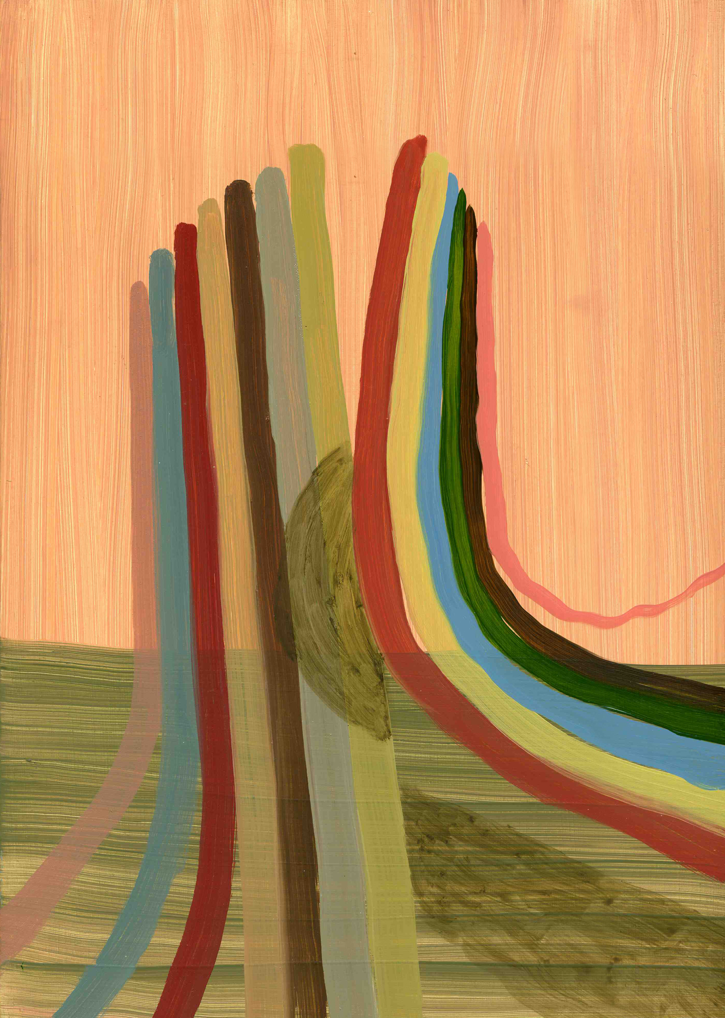 Optical Band Width, 2009, Oil on cotton, 35 x 25 cm