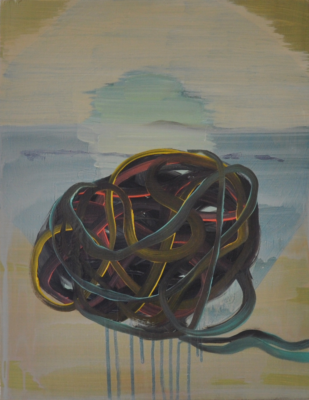 Knot, 2009, Oil on cotton, 46 x 36 cm