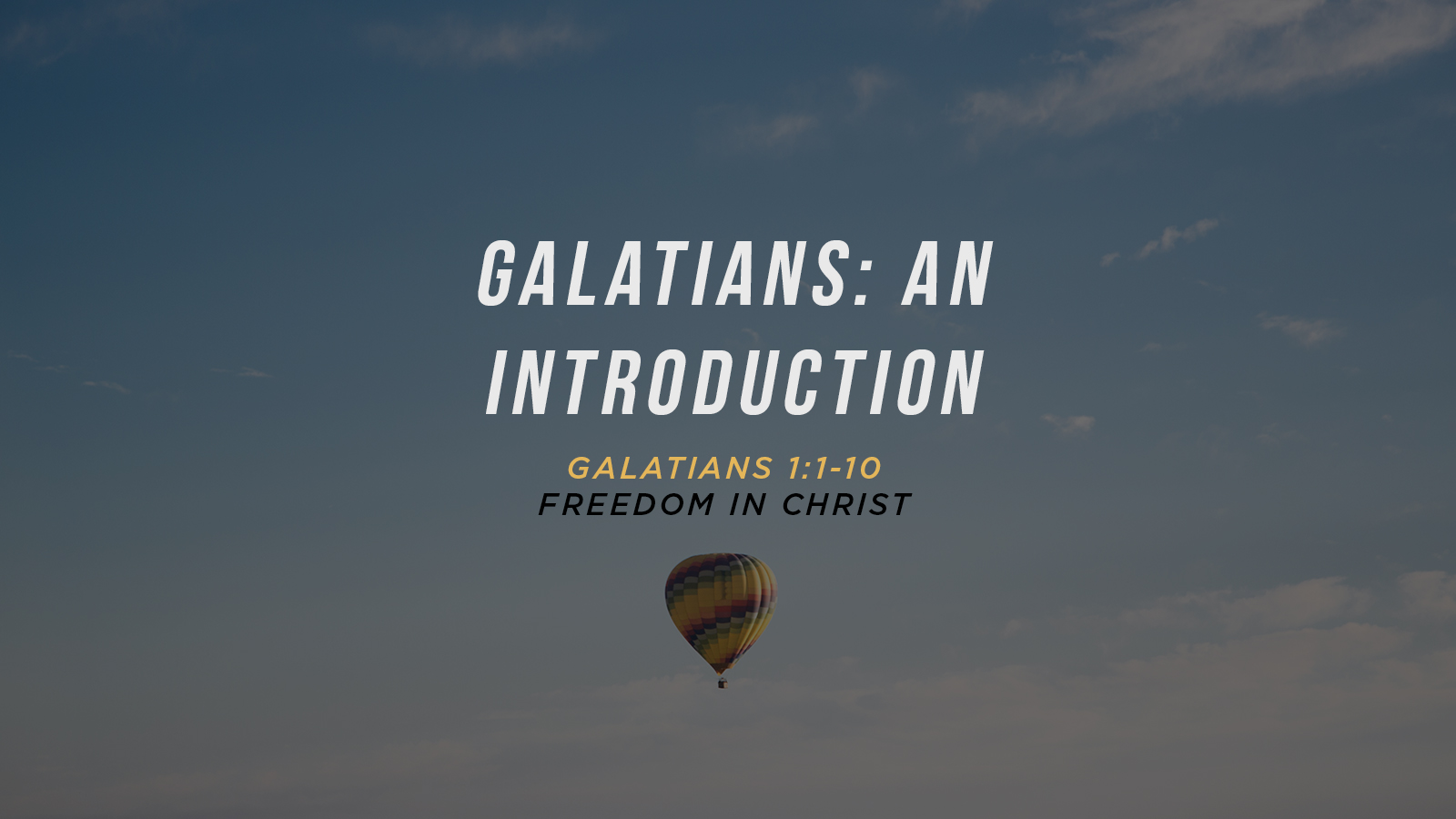 Galatians: An Introduction - Galatians 1:1-10 — Richhill Presbyterian Church