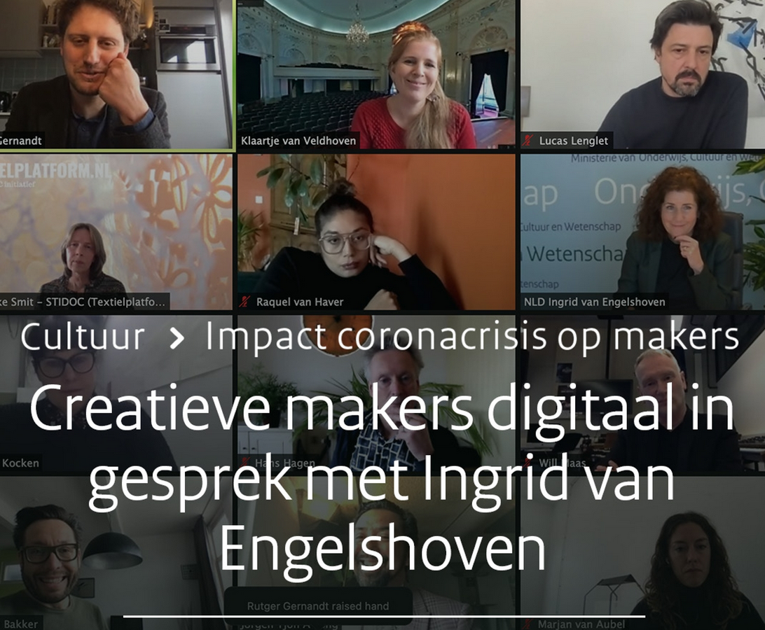 Makers in gesprek met demissionair minister Ingrid van Engelshoven