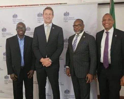 Aniekan Willie, President and CEO of Mantra meets Mr Peter Vowles, the new British High Commissioner to Nigeria.