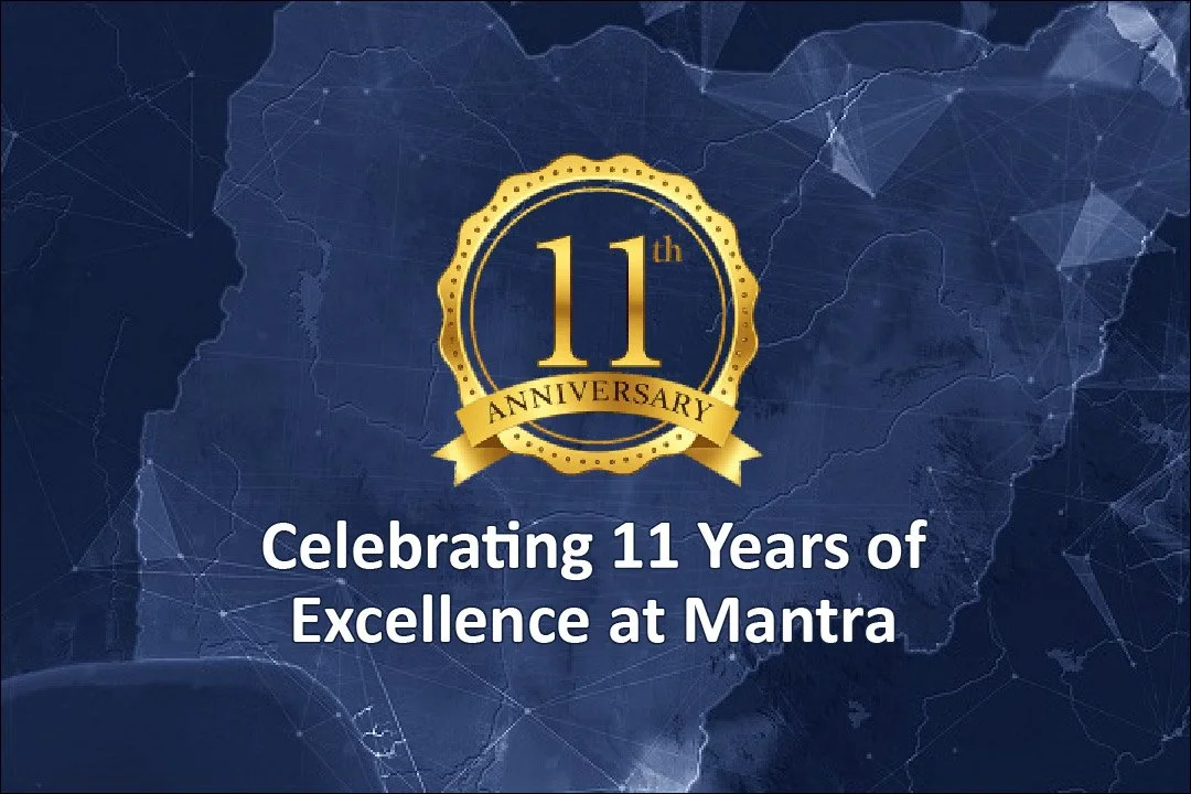 Mantra's 11 Year Anniversary celebratory logo.