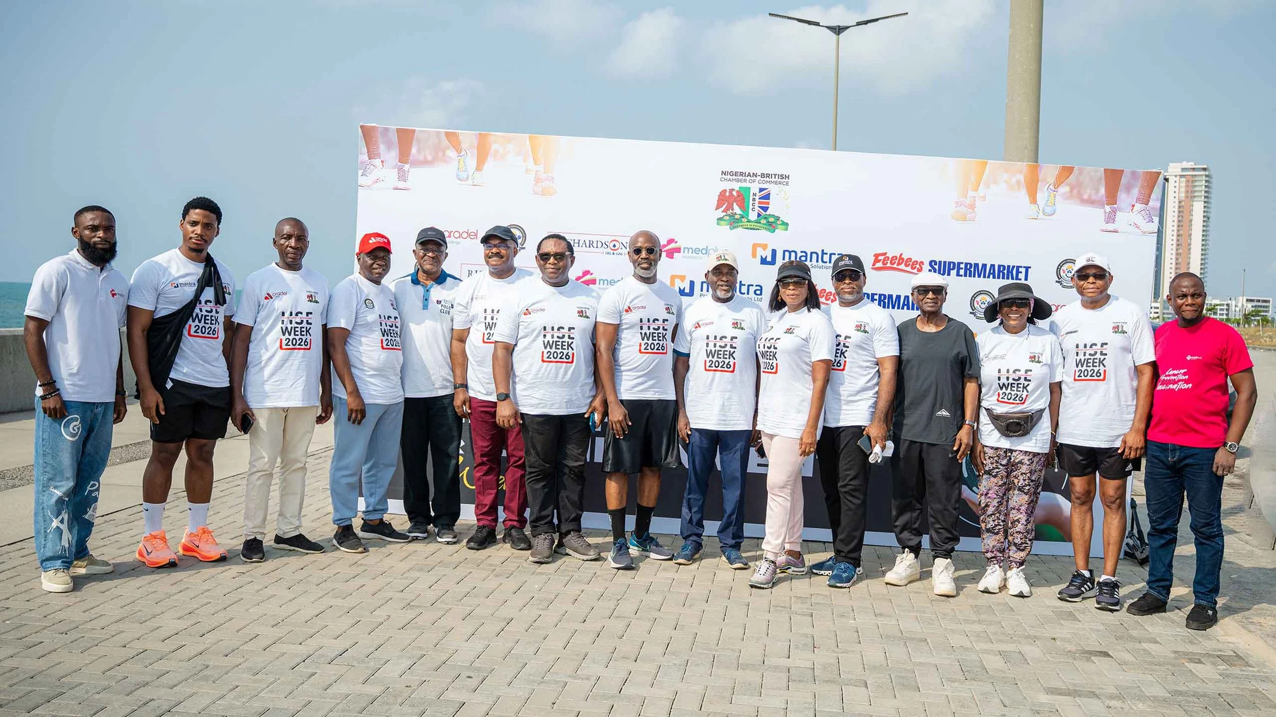 The main sponsors including Mantra personnel at the NBCC Health Walk in Lagos, Nigeria.