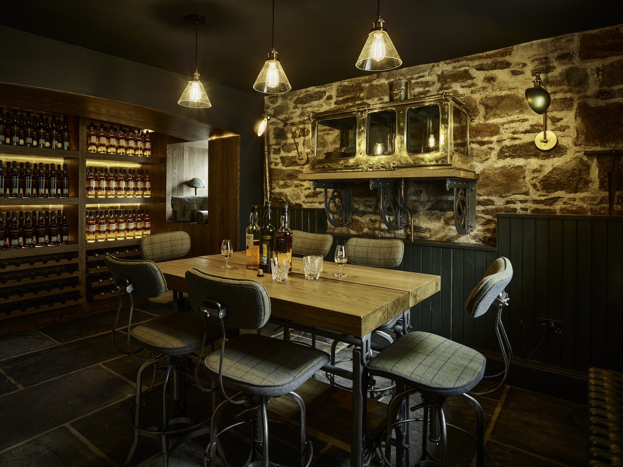Glen Scotia Distillery Tasting Table and Spirit Safe CF001384.jpg