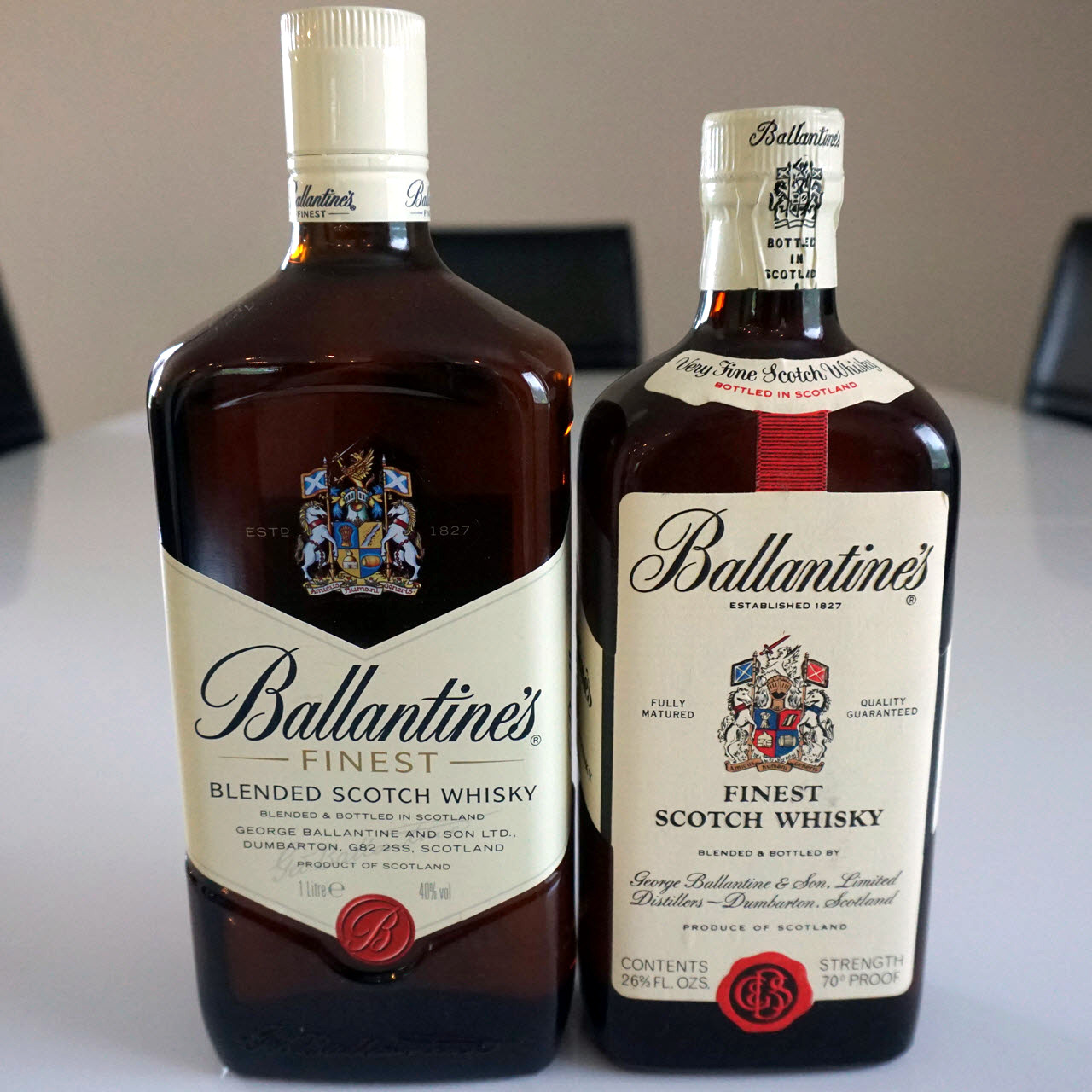 Ballantines Finest 1970s 4/5 Quart Scotch Whisky - 86 Proof