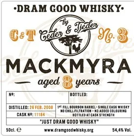 Nordic Whisky #105 - Mackmyra 2008 8 YO Dram Good Whisky No. 3