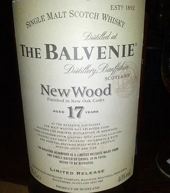 (最終値下げ)BALVENIE New Wood 17年 限定版(超レア品) THE BALVENIE New Wood 17年 限定リリース(超レア品)