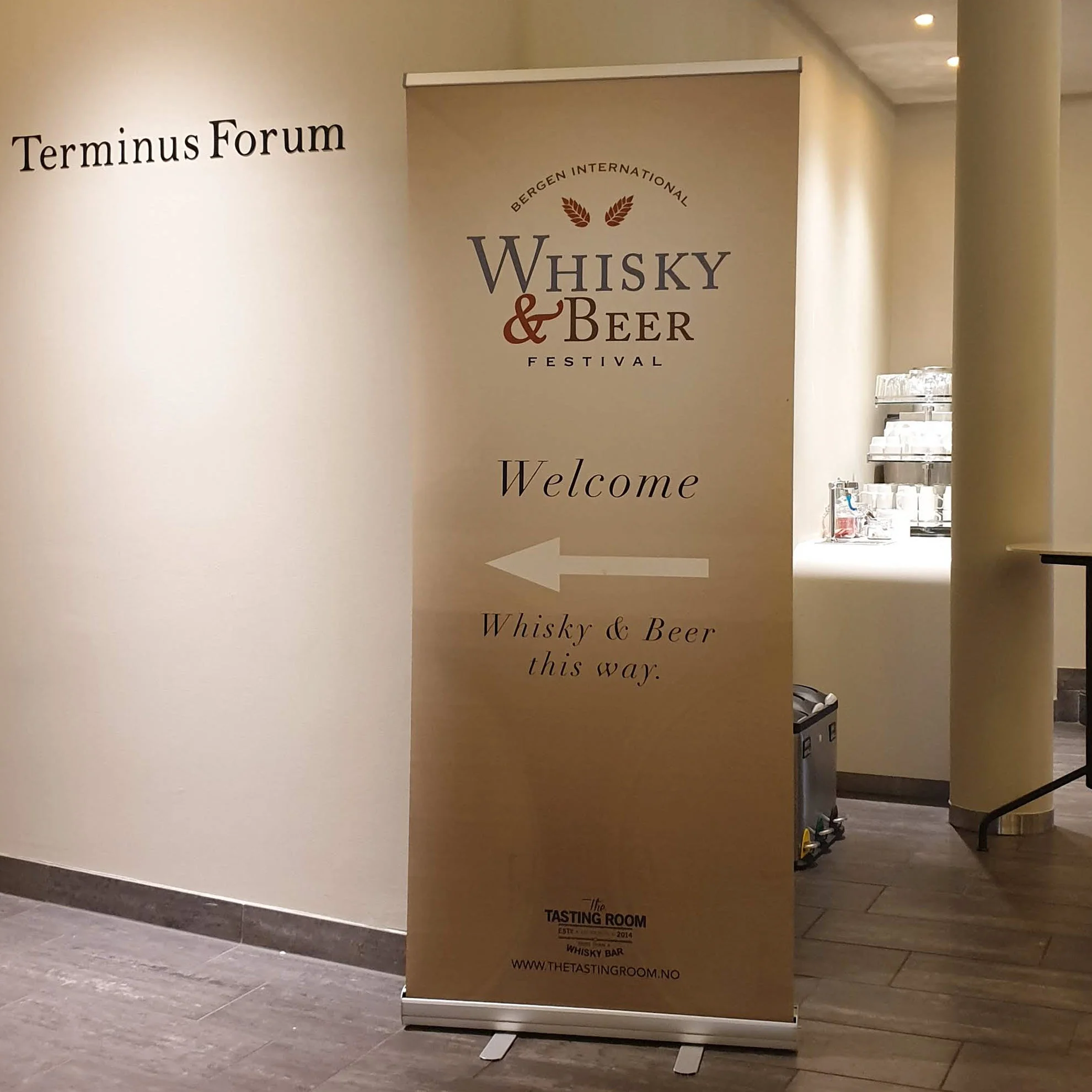 The entrance on the 1st floor of Grand Hotel Terminus, Bergen, Norway.