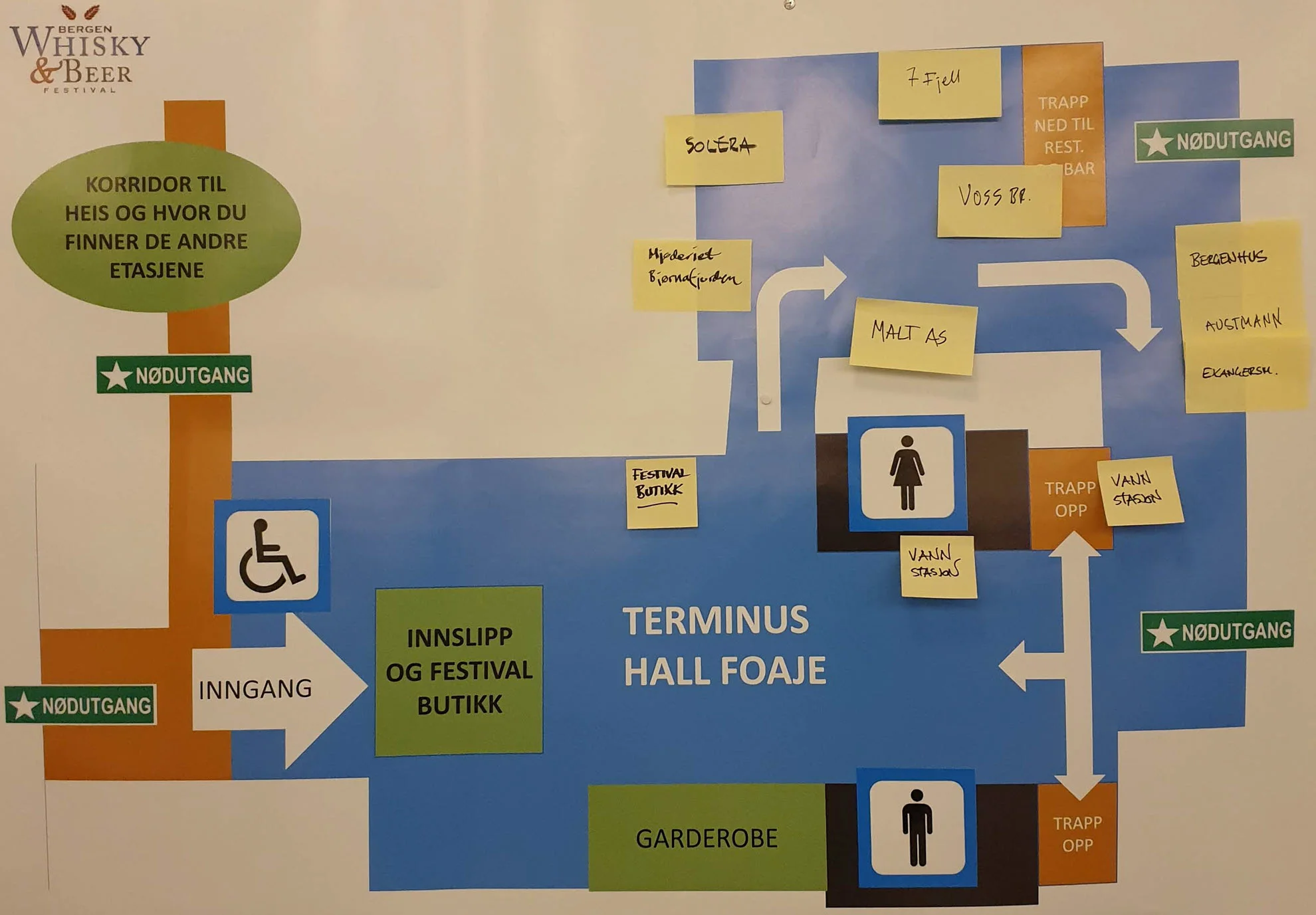 The festival is split over two floors. Here you see the floor plan for the 1st floor. Note that Malt AS is here with more delicious whisky from That Boutique-y ..