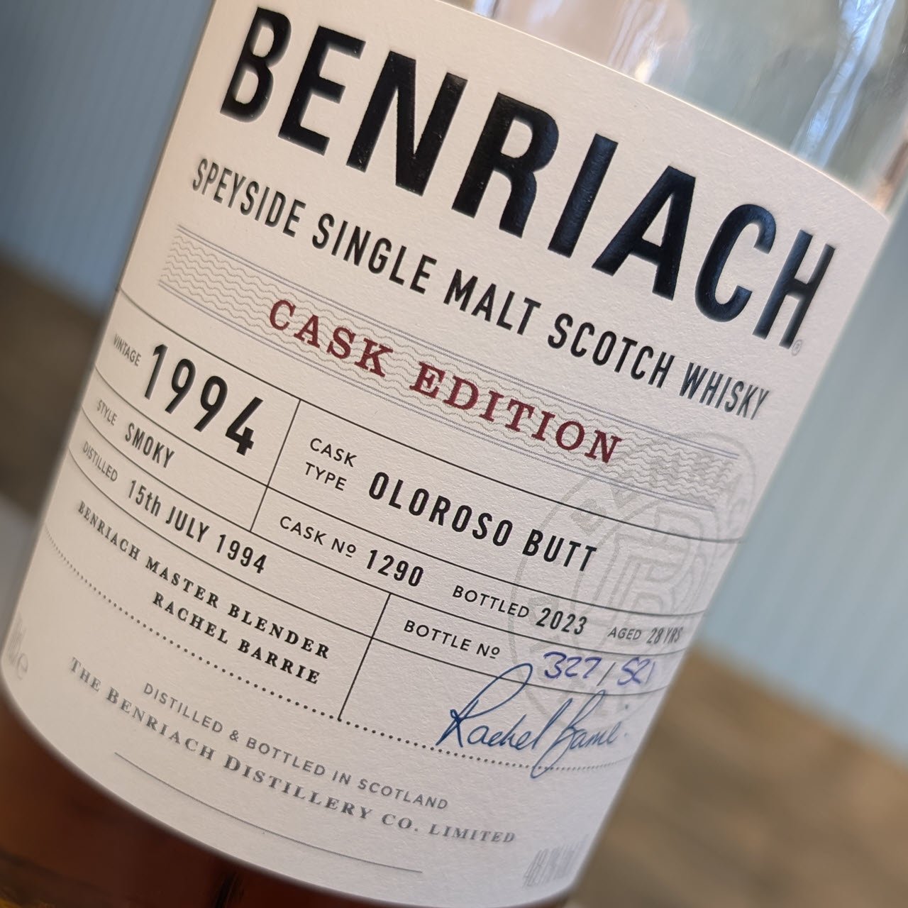 Benriach 1994 28 YO Cask Edition (cask #1290) — Whisky Saga
