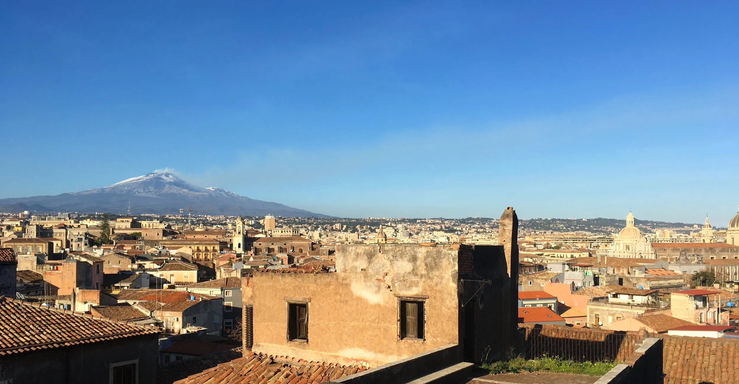 View from our apartment in Catania.