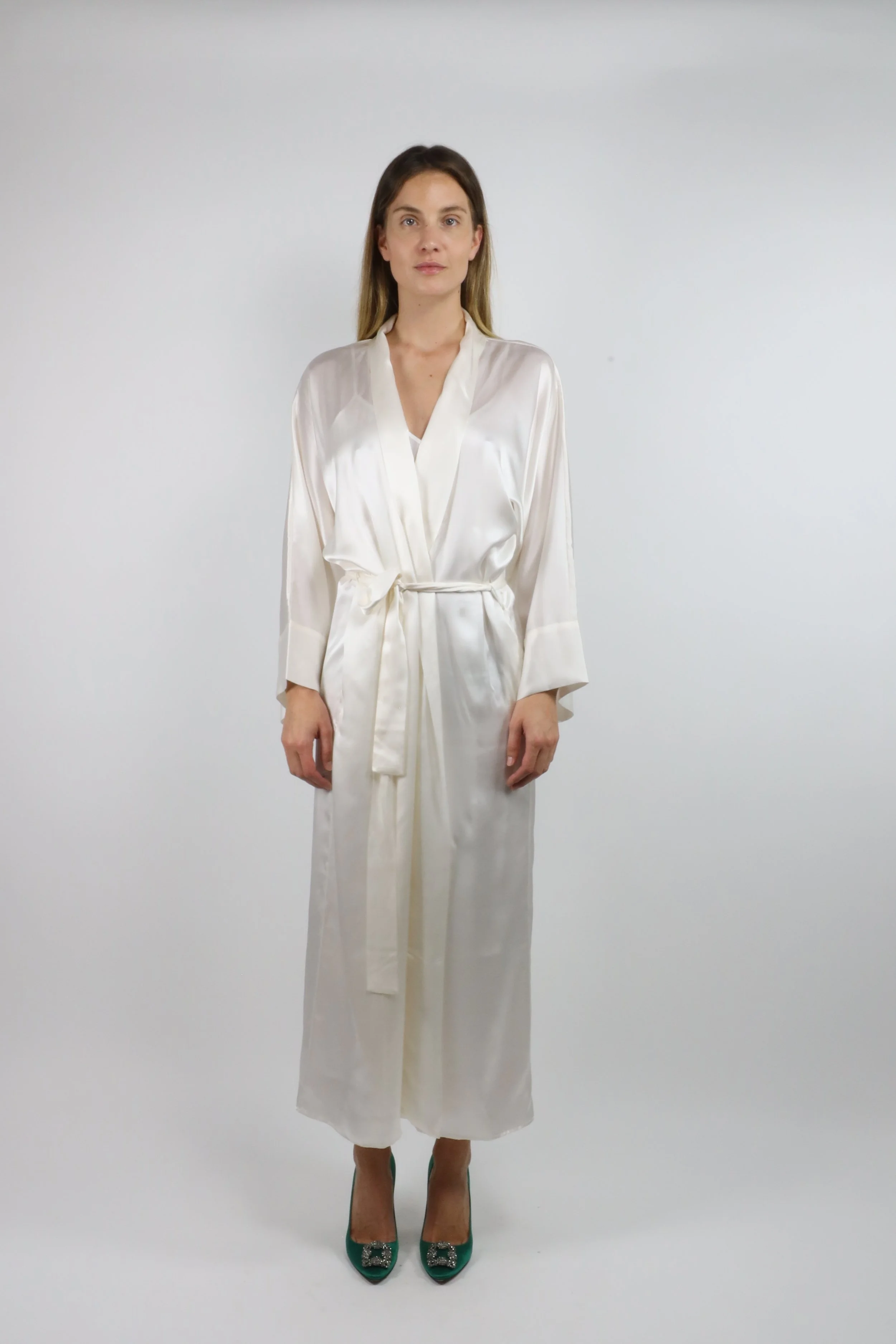 BERNADETTE - Peignoir Silk Ivory