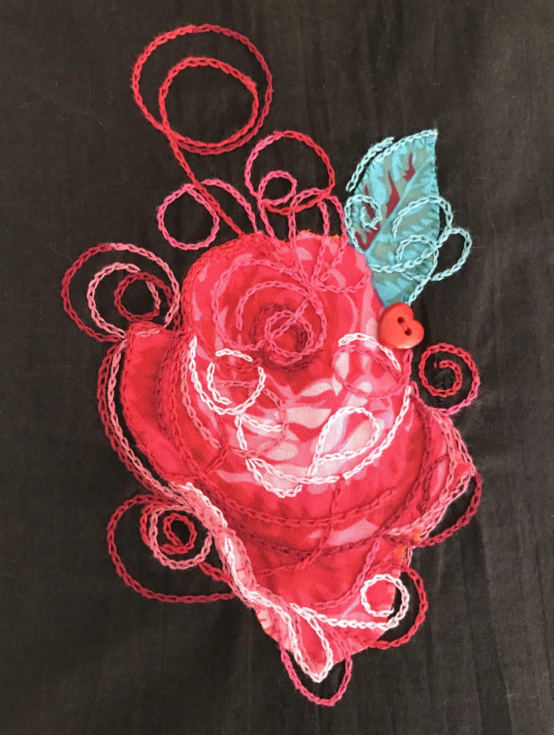 Fabulous shirt detail (rose tattoo)