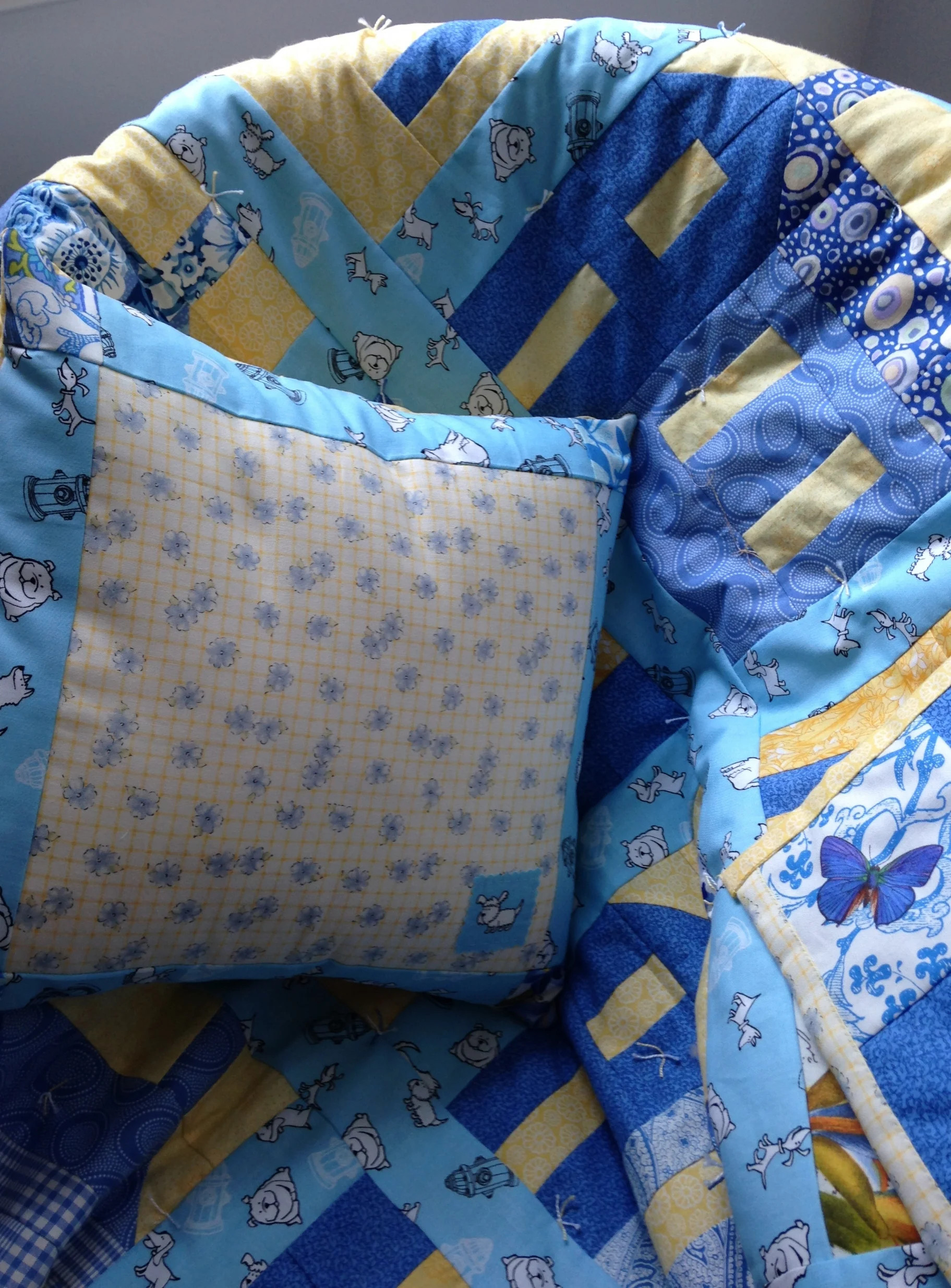 Bird House: Child's quilt and pillow