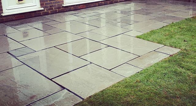 Garden makeover  #patio #landscaping #lawn #spring #indiansandstone