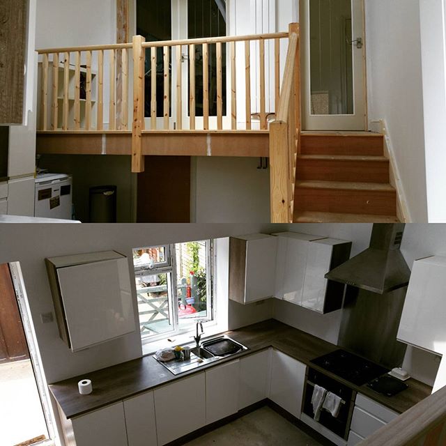 Stairs,kitchen and doors fitted from last week #kitchen #carpentry #builders #sjohnsonandsonsbuilders #stairs #extensions #worktops