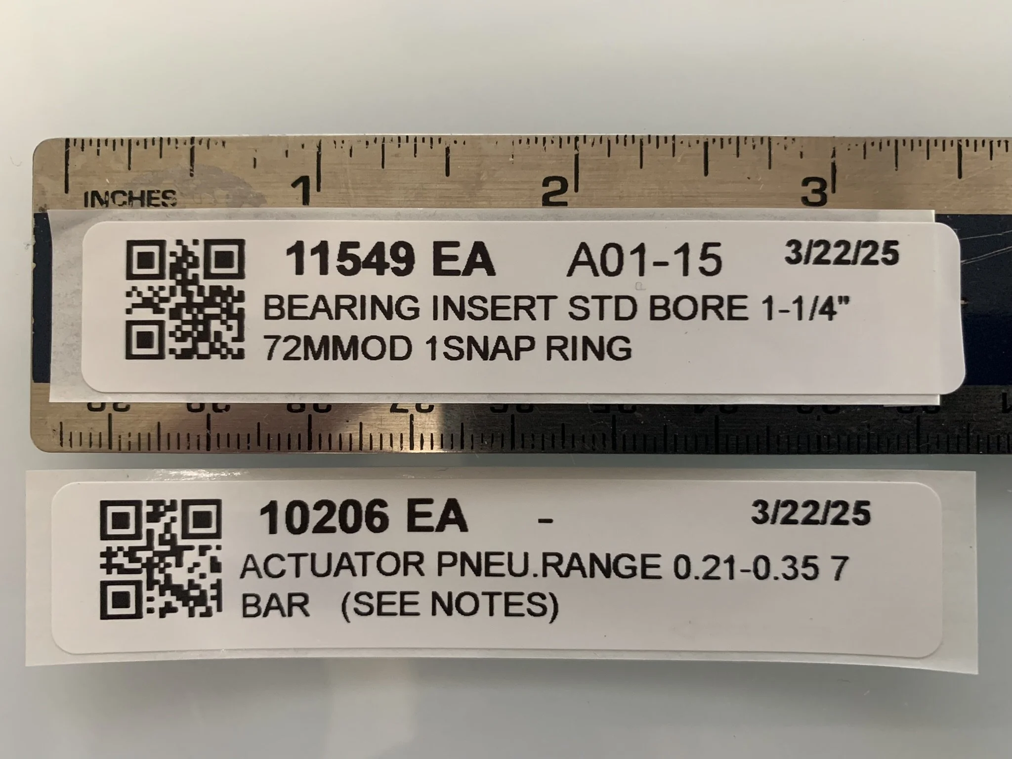 MaintainX Receive label.
