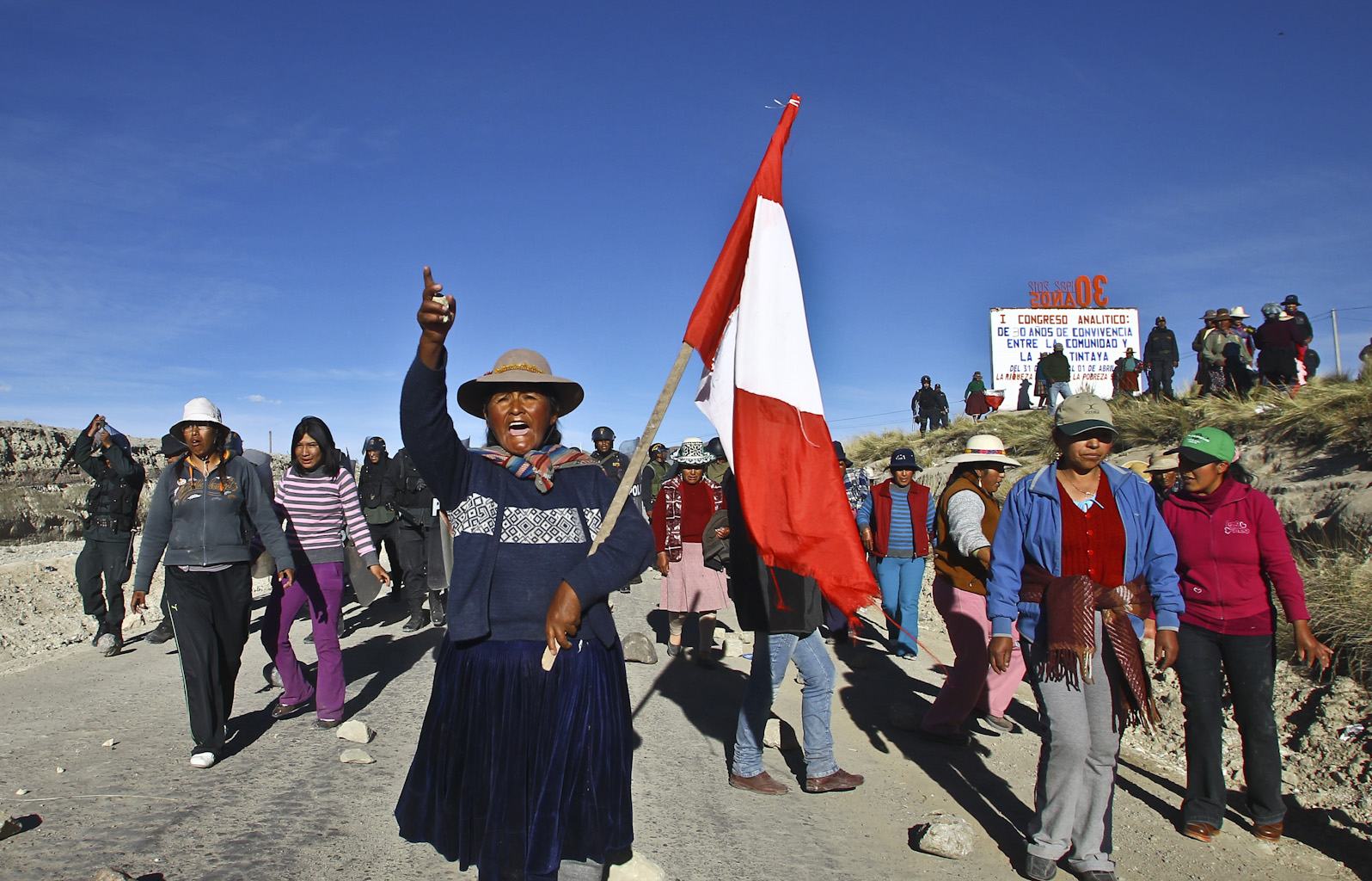 In Peru, local residents and mining companies have frequently clashed over water rights. AP Images.