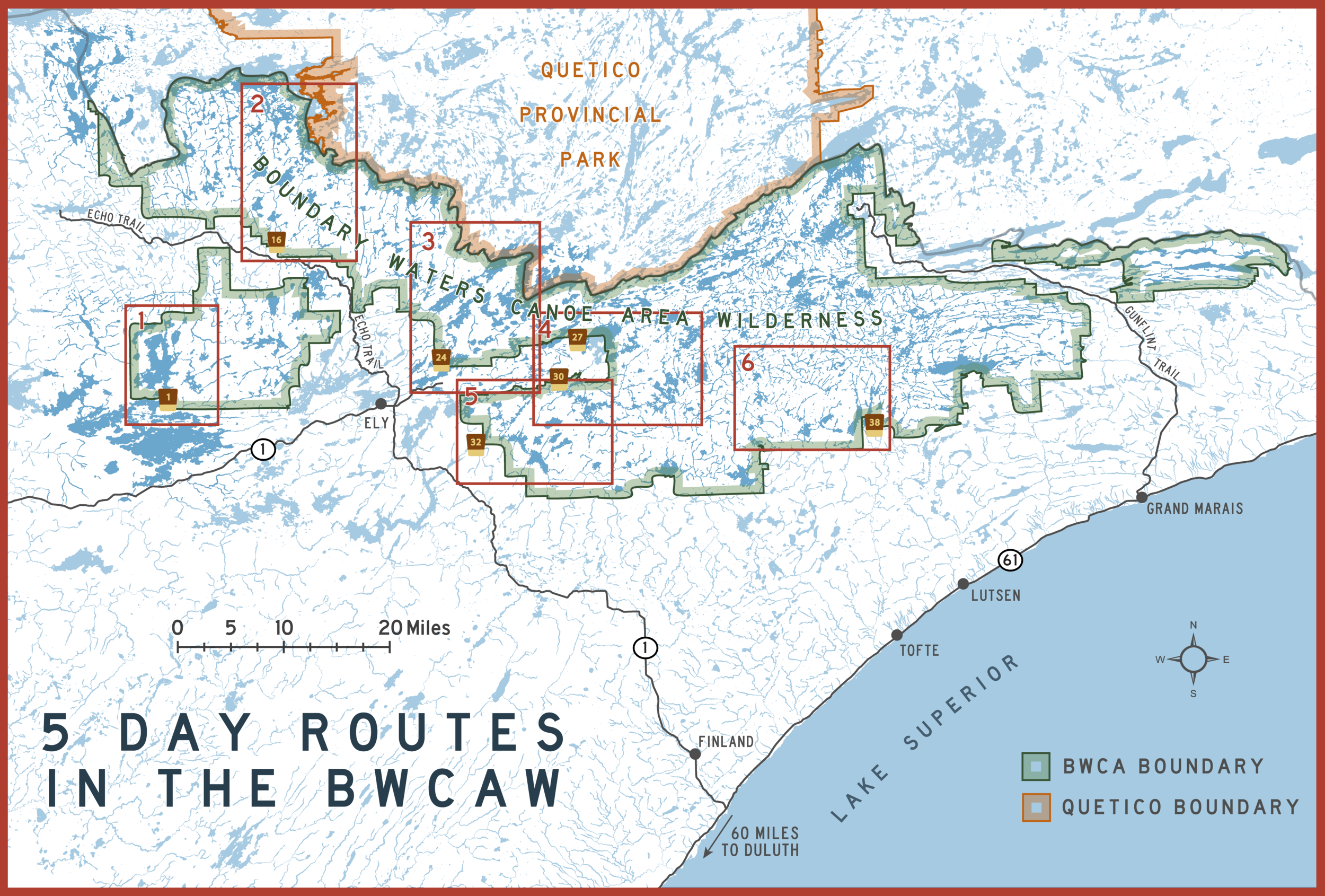 boundary waters trip routes
