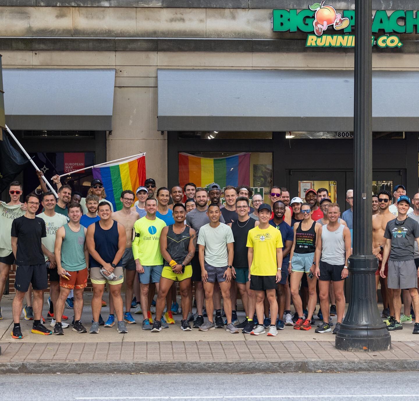 Thank you to everyone who joined us for the Pride Run Preview at @bigpeach_midtown store! 

We had fun running with you all, even if the light pole tried to steal our group photo spotlight. 🌈😜 

Atlanta Pride Run powered by @lululemon is only a few