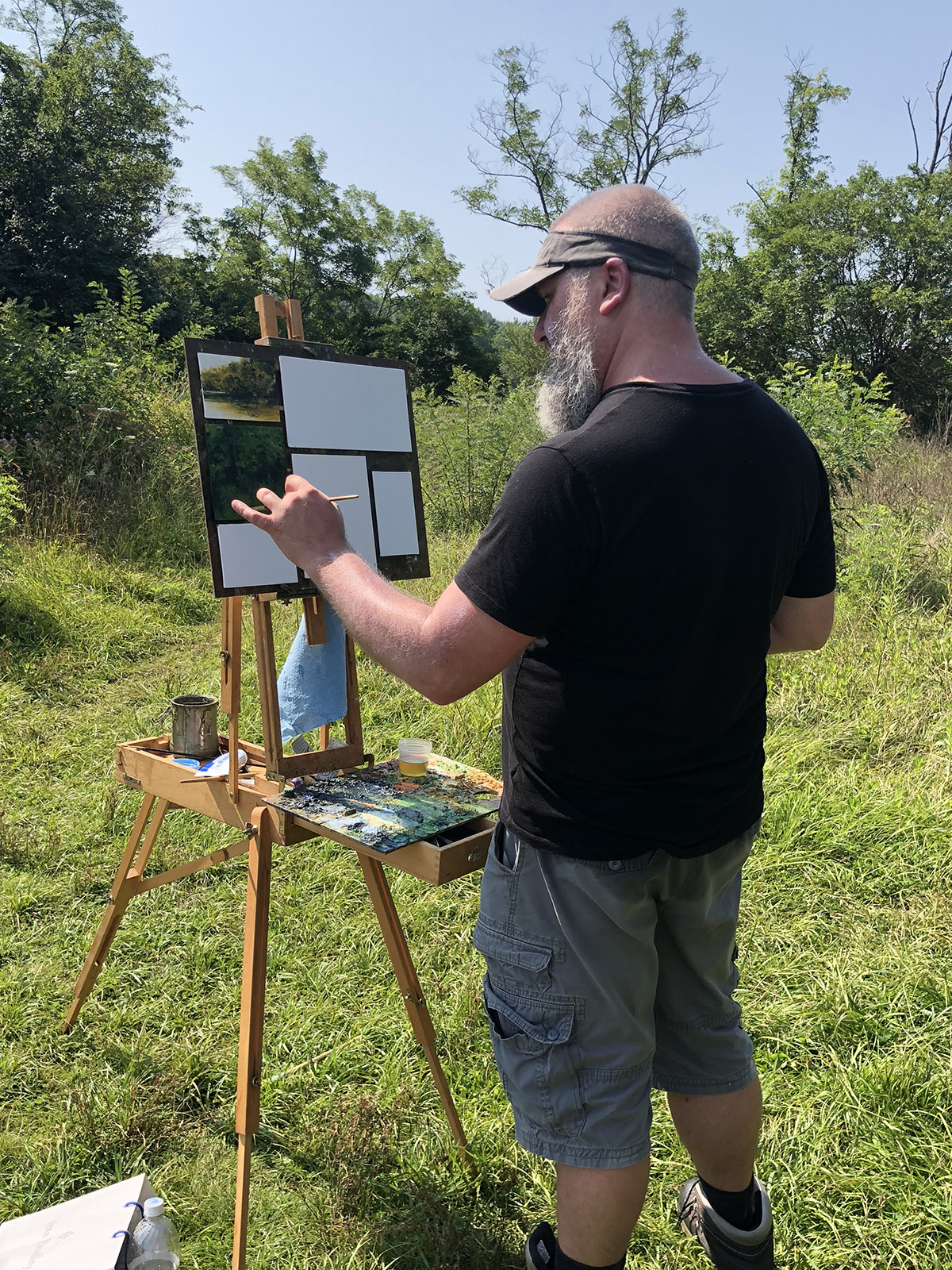 Earlier this summer, Shawn Krueger stopped through Indianapolis and painted with us for a couple of days.