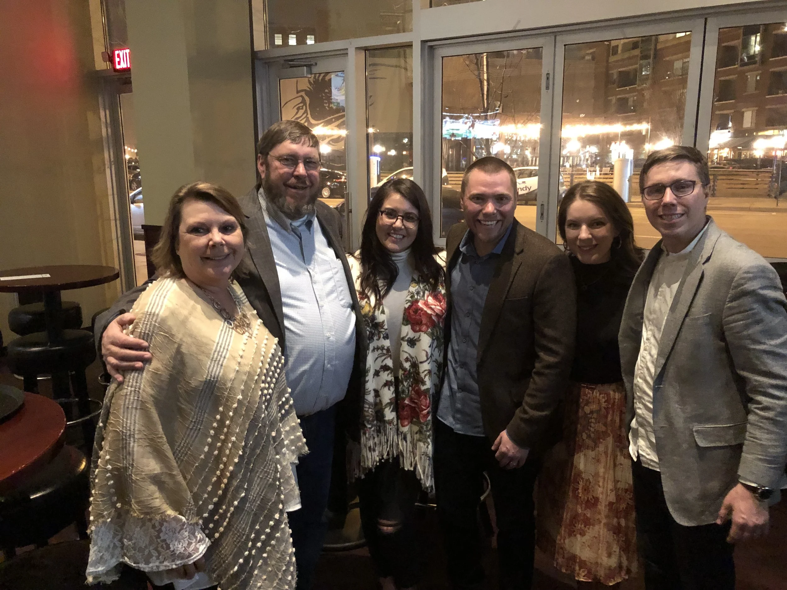 My family after the opening