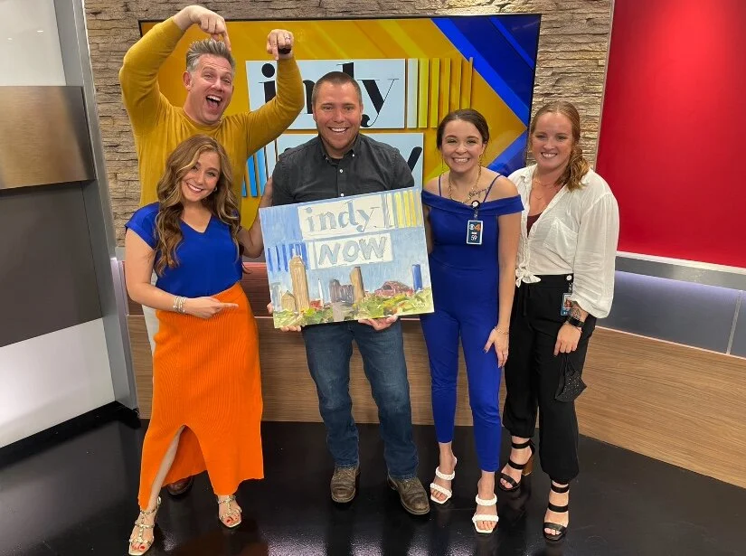 Live Painting on Fox 59's Indy Now Premier