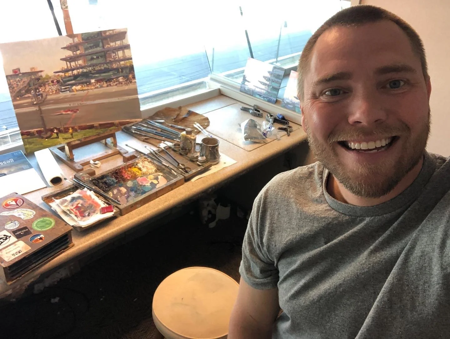 Painting Live at the 2022 Indy 500