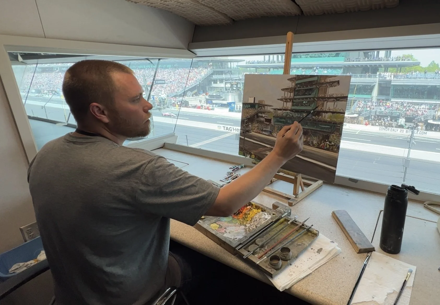 Painting Live at the 107th Running of the Indy 500