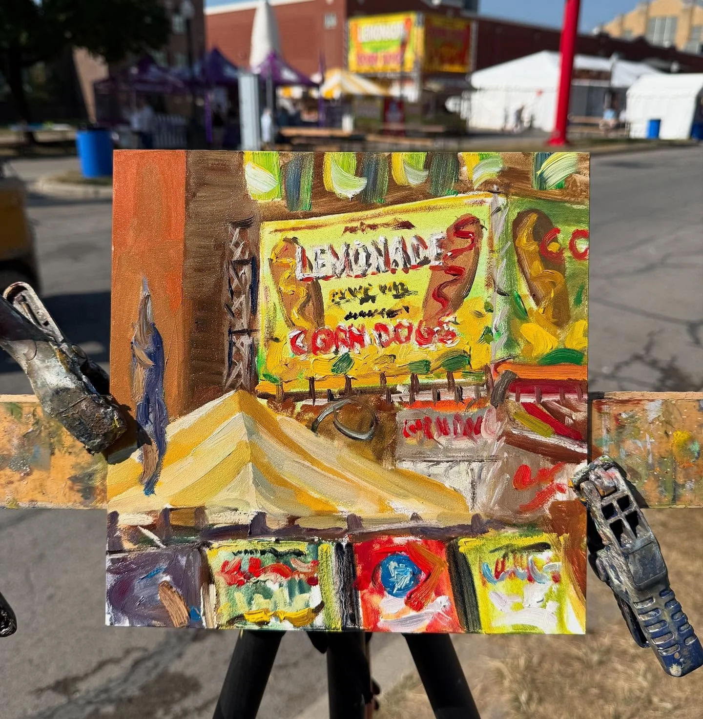 My last day painting at the @indystatefair! It&rsquo;s always bittersweet when it comes to a close. I&rsquo;ve had so much fun seeing old friends and making new ones!!