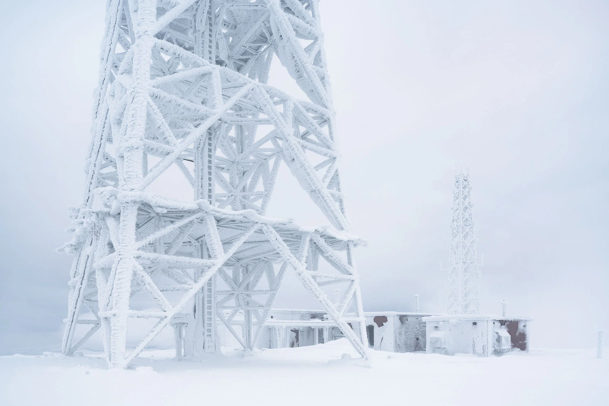 Frozen Transmitter Mast