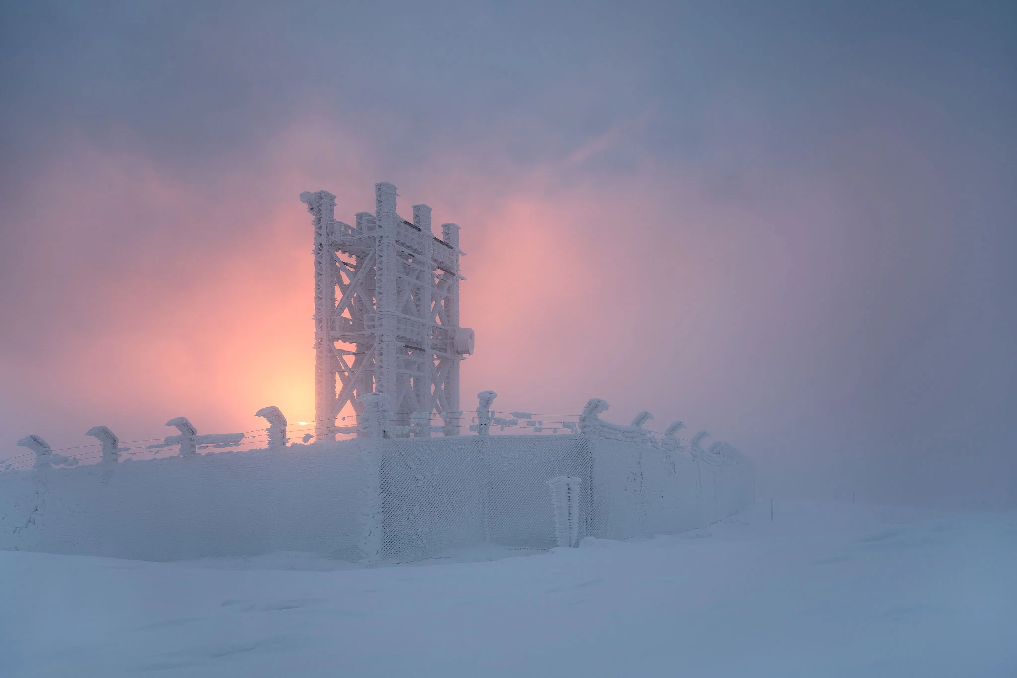 Frozen Telecommunication Tower