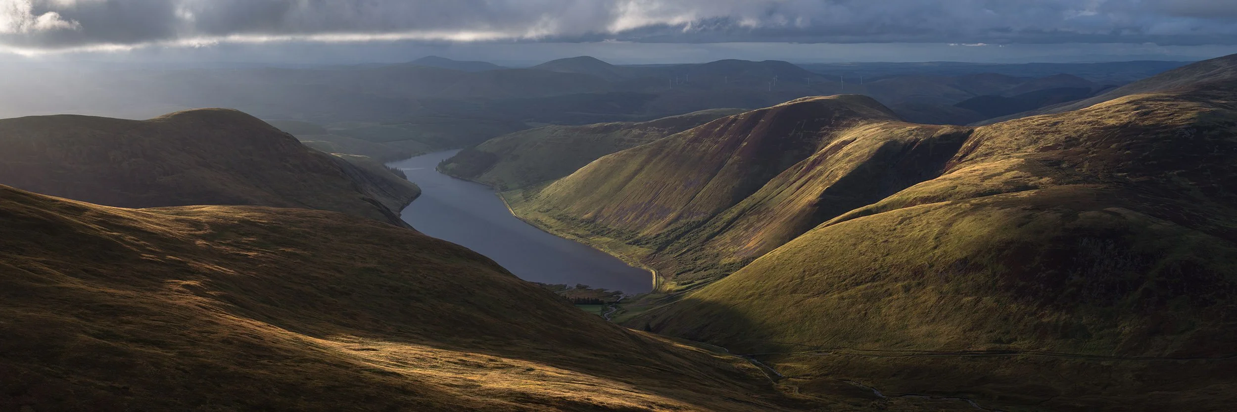 Talla Reservoir looking towards the Tweed Valley.