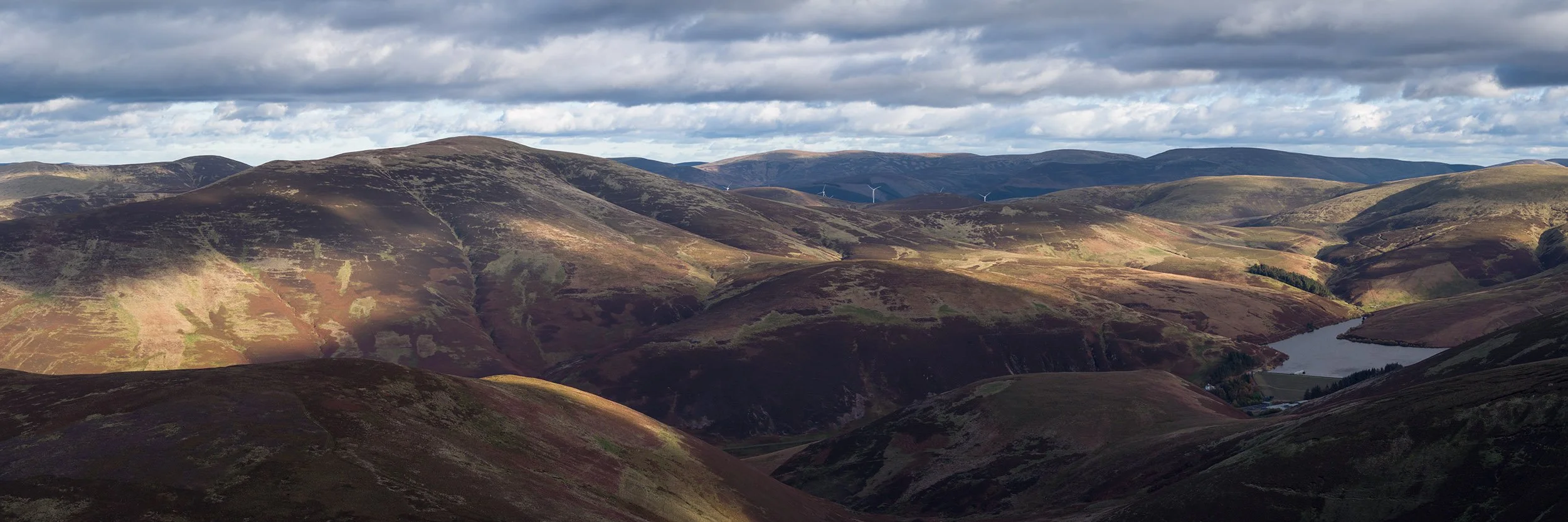 Culter Fell with Coulter Reservoir.