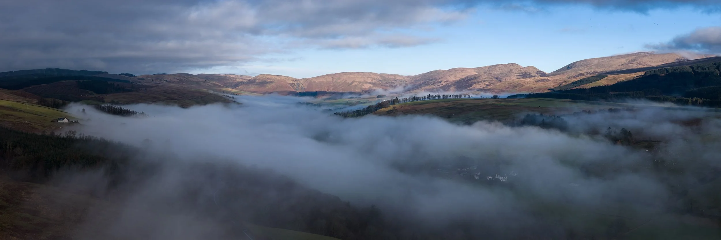 Mist above Annandale with Hart  Fell behind.