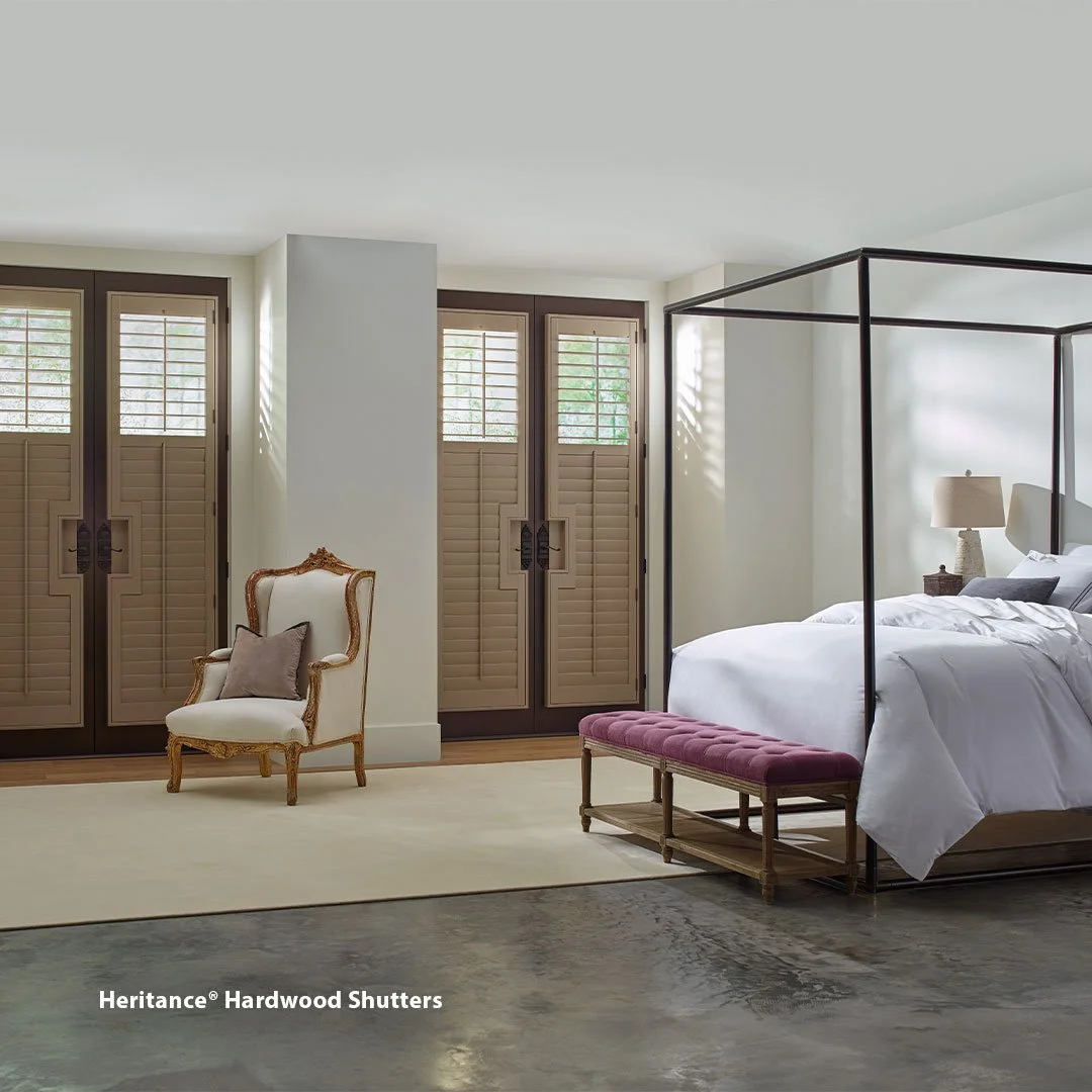 Real hardwood. Real craftsmanship. Heritance&reg; Shutters are a timeless choice that elevate every room. Call now: (204) 783-4000