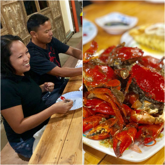 Mmmm garlic-flavored crabs! Thanks Ate Ivy. By Beverly Rose